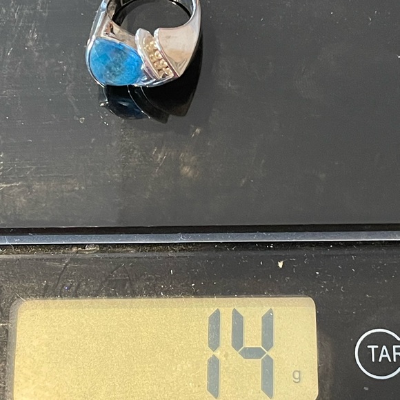 white gold, blue topaz ring with diamond accents🎉host pick🎉 - Picture 9 of 9